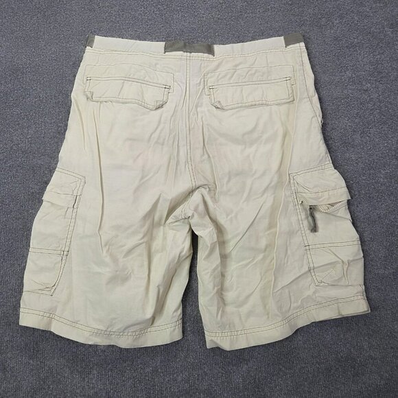 Old Navy Shorts Mens 34 Khaki Beige Cargo Outdoors Utility Belted Baggy VTG  Y2k - Picture 10 of 10